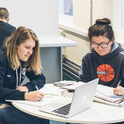 People using the library